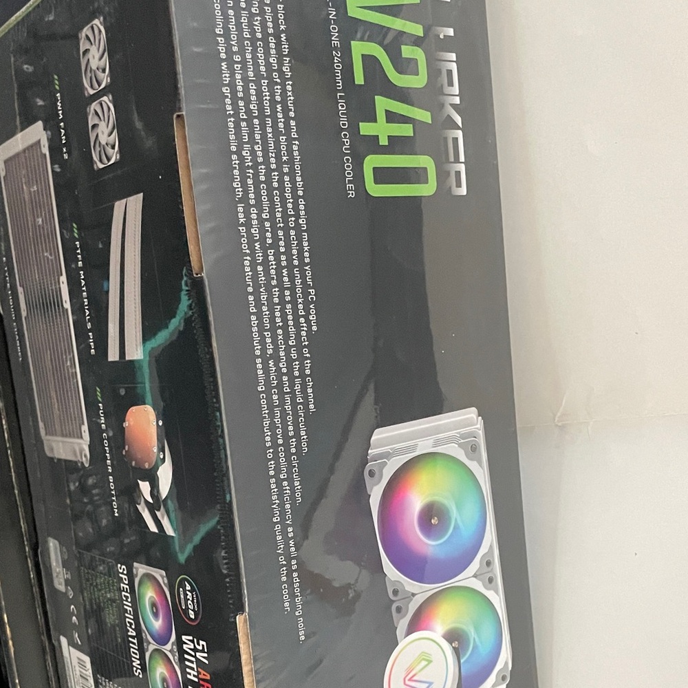 Etro V240 RGB Liquid CPU Cooler - White  never opened and sealed - Picture 4 of 7